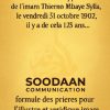 VENDREDI 31 OCTOBRE 1902-VENDREDI 31 OCTOBRE 2025 : 123 ans après le rappel à Dieu de Thierno Mbaye Sylla (1827-1902)